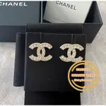 【甜甜二手】CHANEL 香奈兒 經典雙C LOGO 鑲鑽耳環/ 耳釘 AB8295 送禮佳品