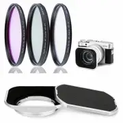 JJC LH-JXF35SII Lens hood For Fujinon XF 35mm 23mm F2 R WR Silver Filters + Cap