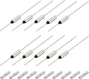 uxcell 10 Pcs Metal Temperature Thermal Fuse SF188Y 192 °C 377.6 °F 15A 250V Cutoff Thermal Fuse with 20 Pcs BN1.25 Bare Terminal Butt Connector for Motor Transformer Electric Industrial
