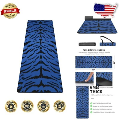 6MM TPE Non-Slip Yoga Mat - 72"x24" Size with Easy Care Instructions