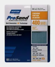 Norton ProSand SANDPAPER SHEETS 3 ct Finishing 400 Grit Fine All Surfaces 02612