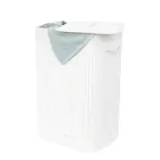 Compactor Rectangular Natural Bamboo Laundry Hamper with Removable Liner 60cm x