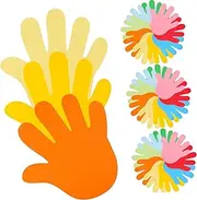 SEWACC 72pcs Handprint Shaped Paper Cutouts for Crafts for Classroom Decoration Boys and Girls Art Projects and Teacher Supplies Blank Decorative Cutouts for Creative Learning