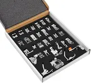 (32 PCS) - Professional Domestic Sewing Foot Presser foot Presser Feet Set for Singer, Brother, Janome,Kenmore, Babylock,Elna,Toyota,New Home,Simplicity And Low Shank Sewing Machines (32 PCS)
