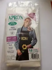 Cross Stitch Apron by Charles Craft 100% Cotton with 2 Pockets New