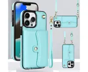 RFID Blocking Wallet Case for iPhone 13 Pro - Blue