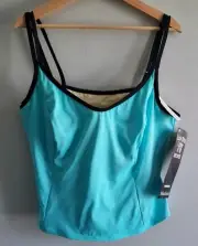 Miraclesuit Light Blue Tankini Top Size 22
