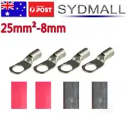 4 X Battery 25-8 Cable Lead Lugs Terminals for Truck 12V 24V Driving light Wire