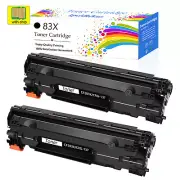 2 Pack CF283X 83X Toner Compatible With HP LaserJet Pro MFP M225dn M201n M201dw