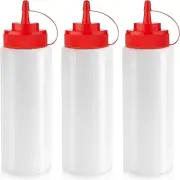 12 oz Condiment Squeeze Bottles for Sauces Leak Proof Oil Syrup Dressing Squirt