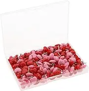 eMagTech 200PCS Heart Push Pins - Red & Pink Shape Thumb Tacks, Decorative Map Pins for Photo Schedule Wall Bulletin Board Cork Foam Board
