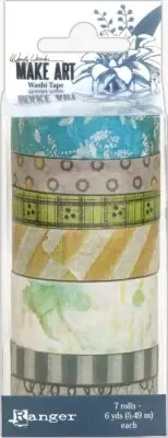 Ranger Ink/ Wendy Vecchi Make Art Washi Tape Set WVA65418 6 Rolls Washi Tape