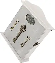 LABRIMP Rustic Wall Key Holder Box Vintage Decorative Key Organizer with Hooks for Entryway Hallway Living Office Jewelry Items Storage