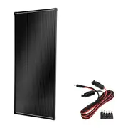 200W Solar Panel Fixed Black Frame + MC4 to DC5521 Adapter