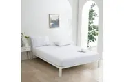 Dreamaker Micro Flannel Combo Fitted Sheet Set - White