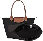 [JOZUTTOW] Purse Organizer Insert Bag Compatible with Longchamp le pliage Multi-Pocket Bag Insert Organizer With Zipper, Handbag Organizer Insert Wallet Organizer, Folding Tote Bag organizer insert