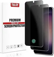 [TQLGY] Privacy Tempered Glass Screen Protector for Samsung Galaxy S23, Fingerprint Unlock, Anti-Spy, Anti-Scratch, Bubble Free, 2-Pack