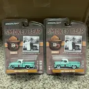 Greenlight Chase & Regular 1965 Dodge D-100 Smokey Bear 1:64 Scale Die-Cast