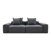 [James Lane] Riley Linen Charcoal Modular Sofa - 2 Seater