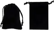[Zjkai] 10Pcs Soft Velvet Gift Bags, PiecesSmall Velvet Cloth Jewelry Drawstring Bags,Velvet Jewelry Pouches Candy Gift Bag, for Candy Small Gifts Christmas Wedding Party Birthday (23 X 17cm, Black)