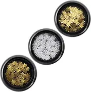 minkissy 1set Christmas Snowflake Nail Stickers of Nail Art Charms for Festive Decor for Salon Home Use Unique Designs to Showcase Your Style 3boxes