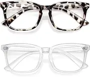 [WOWSUN] Unisex Stylish Nerd Non-prescription Glasses,Clear Lens Eyeglasses Optical Frames,Fake Glasses