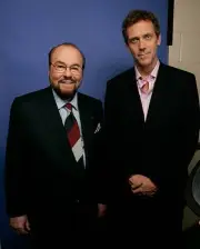 Host James Lipton and actor Hugh Laurie pose for a photograph on M- Old Photo 2