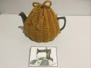 4 Cup GINGER SUPER THICK Tea Pot Cosy Can Open The Top To refill New