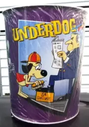 UNDERDOG TRASH CAN RARE cartoon bullwinkle era NEW