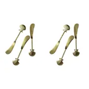 2x 3pc LVD Brass Spreaders Shell Handle 14x3cm - Gold