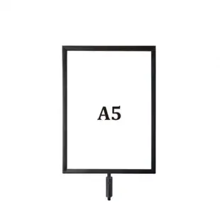 【SW11-04】RP-S51BK 欄柱專用鐵框A5標示牌組(黑色)