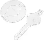 OFFIGAM 2Pcs Acrylic Wallet Template Durable Stencil for Leather Crafting Coin Purse Making Mould for DIY Projects and Professional Use Transparent Design for Precision Cutting