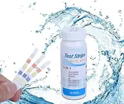 Tiardey 6 in 1 Pool Test Strips for Water Chemical Testing，50 Strips Water Tesing Kit for Swimming Pool/Spa/Hot Tub, Accurate Total Hardness,Free Chlorine,Total Chlorine,Alkalinity and pH