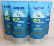 COPPERTONE CLEAR SUNSCREEN KIDS CLEAR 50 COOL BLUE TINT RUBS IN CLEAR 5 OZ 5 PCS
