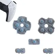 1 Set Silicone Conductive Rubber Pads Replacement for Playstation 5 PS5 Controller Parts for BDM-010 DualSense 5 L1 R1 L2 R2 Adhesive Button Changing Keypad Repair Replacement Part Tool Kit(1.0)