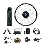 TDR 48V 750W Rear 27.5 Inch Electric Bike Conversion Kit with Samsung 20AH Battery, Intelligent LCD Display, E-Brake Levers, and 7 Speed Freewheel