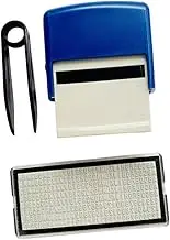 rockible Self Inking Stamp Printing Stamp Mini Professional Alphabet Inking Stamp DIY Custom DIY Stamp Set for Hobby Home Parents, Blue, 18mmx47mm