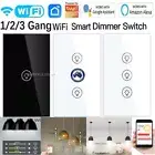 1/2/3 Gang WiFi Smart Light Switch Wall Touch Galss For Alexa Google APP