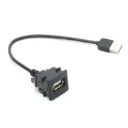 USB 2.0 Dashboard Mount USB Socket 2.0 Port Panel Extension Cable Adapter