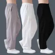 Kung Fu Pants Loose Cotton Linen Harem Lantern Pants Men's Wushu Tai Chi