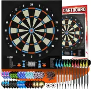 Electronic Dartboard&12 Soft Darts,8 Players&34 Games&255 Variations,Battery/Ada