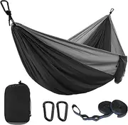 zolyet Camping Hammock 2 Sizes Hammocks Portable Nylon Parachute Hammocks with 2 Straps 2 Carabiner Clips for Camping Hiking Backpacking Travel Beach