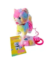 Walking Singing Cat Set Singing That Purrs and Meows Animated Plush Robot Color