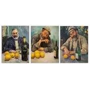3pcs Drunk man Art Painting Print 100% Australian Made 3 x 40x60cm (Metal Print)