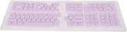 Pudding Keycaps - 129 Keys Shine Through Double Shot PBT OEM Profile for 61 62 64 68 84 87 104 108 Keys Mechanical Keyboards (Purple)