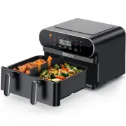 11-QT Large Air Fryer - 8 in 1 XL Airfryer with Flex Basket, Divider for Dual...