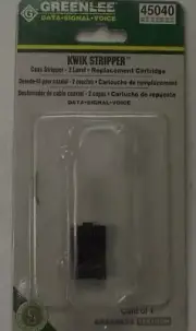 Greenlee 45040 KWIK Stripper Coax 2 Level Replacement Cartridge