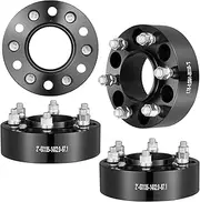 VEVOR Wheel Spacers, 2" 6"x5.3" Wheel Adapters, 6 Lug Forged Spacer, 87.1 mm Bore Hubcentric M14 x2 Studs Spacers, Fit for Ford Expedition, F150, Lincoln Navigator, 4 PCS Black