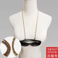 在飛比找博客來優惠-seoul show首爾秀 亮彩串珠眼鏡鍊老花眼鏡防丟鍊 黃