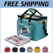 Portable Yarn Storage Tote with 8 Compartments - Ideal Knitting Bag for Crafters